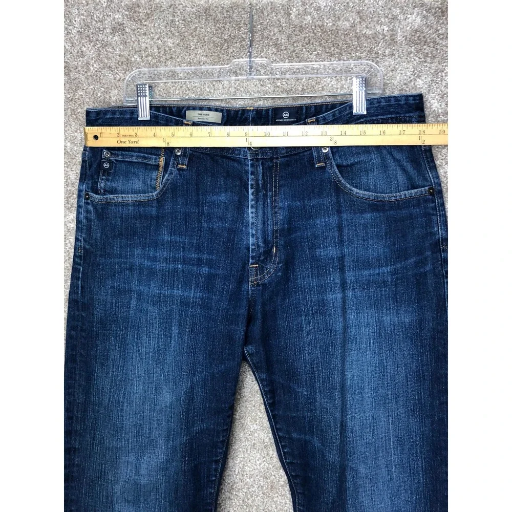 AG Adriano Goldschmied The Hero Relaxed Fit Jeans Men 36x31 Blue Dark Wash Denim